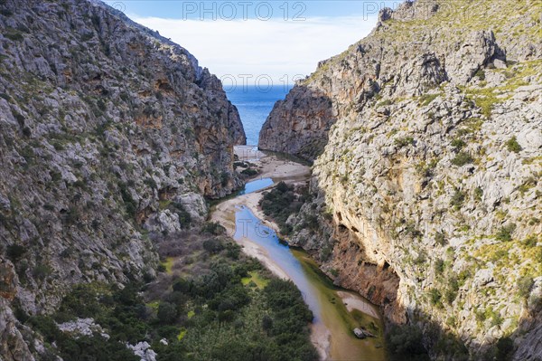 End of the gorge Torrent de Pareis at the sea