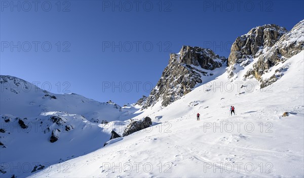 Ski tourers in winter
