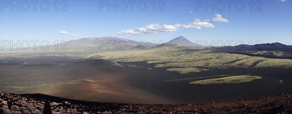 Volcanic lunar landscape