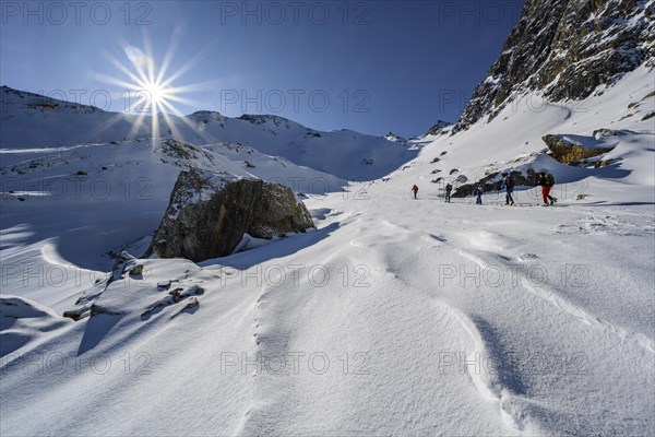 Group of ski tourers