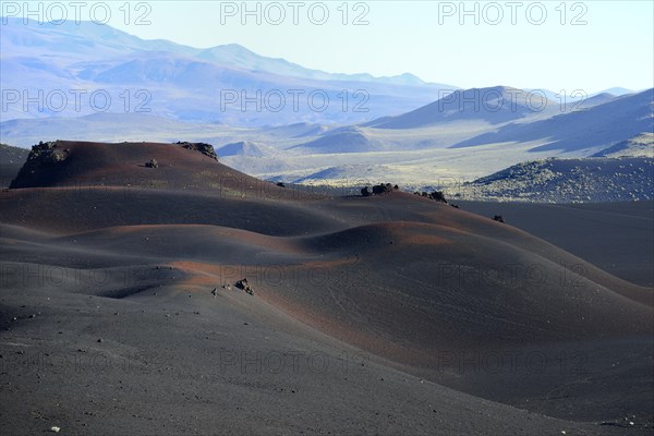 Volcanic lunar landscape