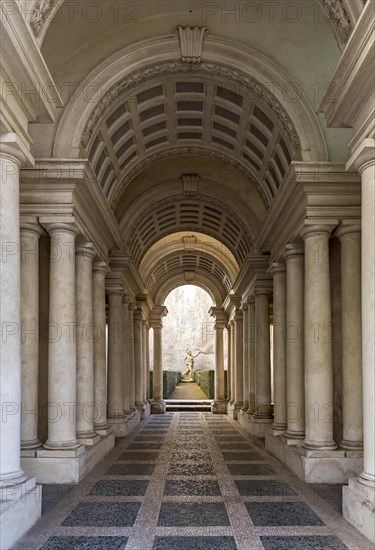 Forced perspective gallery by Francesco Borromini at Palazzo Spada
