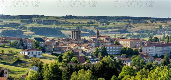 Village of Saugues on via Podiensis