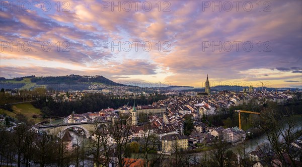 City view at sunrise