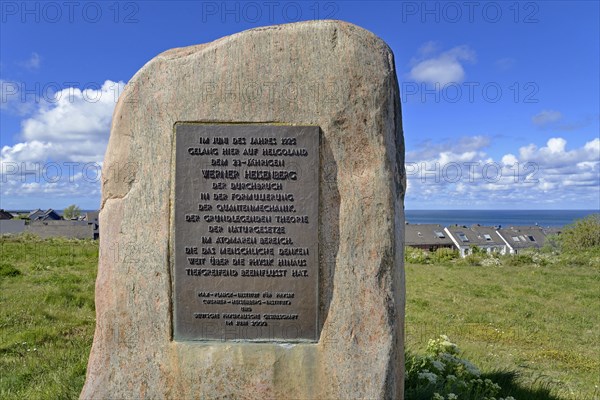 Memorial stone for the physicist and Nobel Prize winner Werner Heisenstein