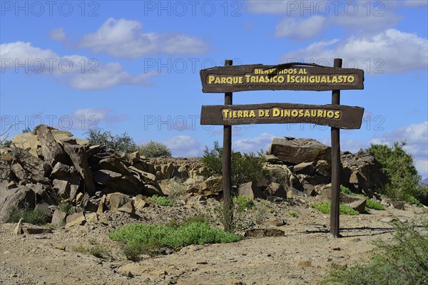 Sign Parque Triasico Ischigualasto