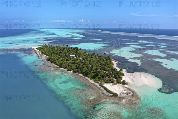 Uninhabited island on the outer reef