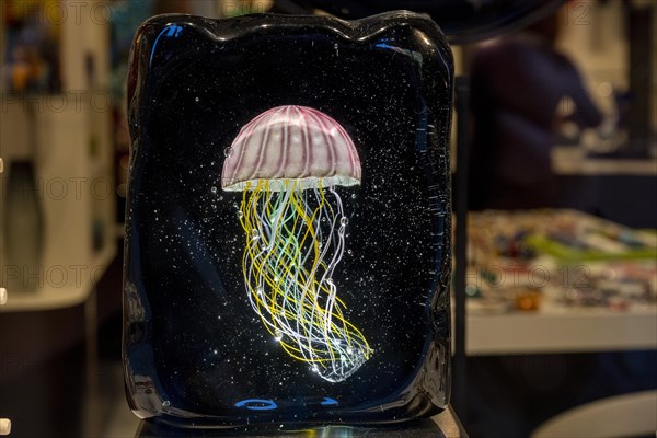 Shop window with souvenir from Murano glass