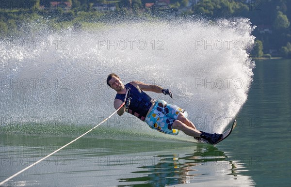 Man drives water ski