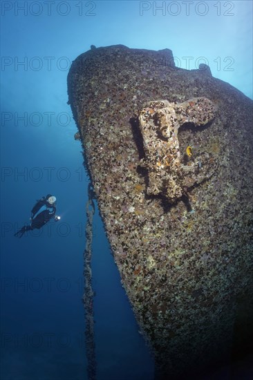 Diver viewing bow