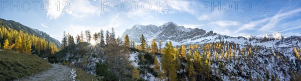 Snow-covered Lamsenspitze