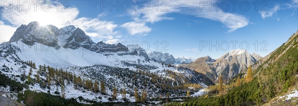 Snow-covered mountain peaks