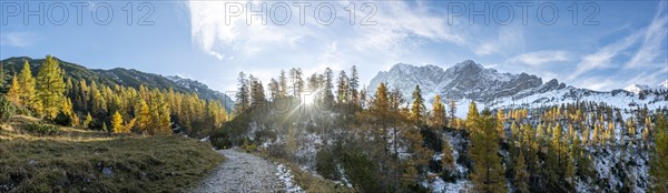 Snow-covered Lamsenspitze
