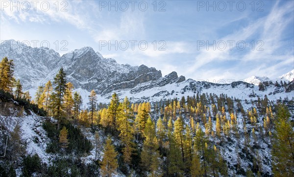 Snow-covered Lamsenspitze