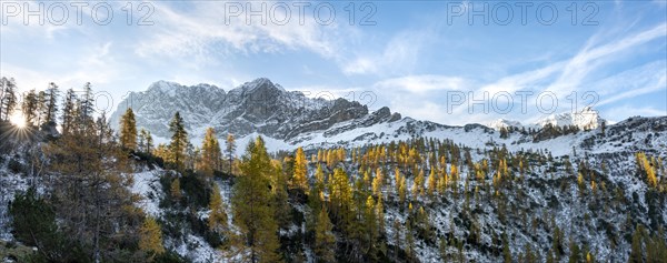 Snow-covered Lamsenspitze