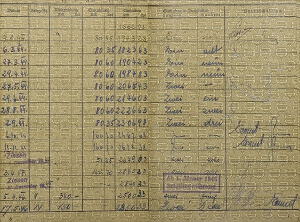 Old savings book