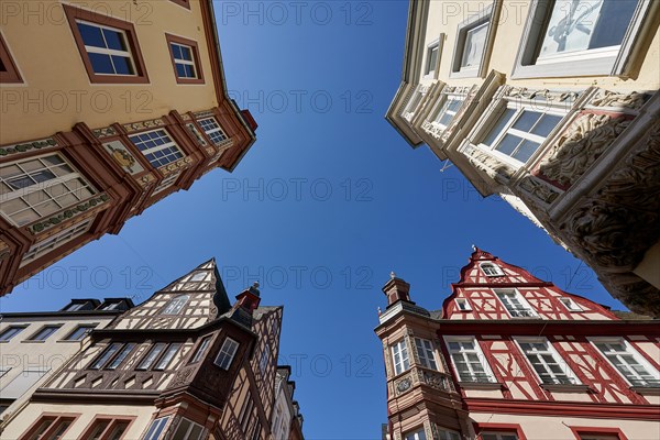The Four Towers, a half-timbered ensemble in the old town of Koblenz. Koblenz