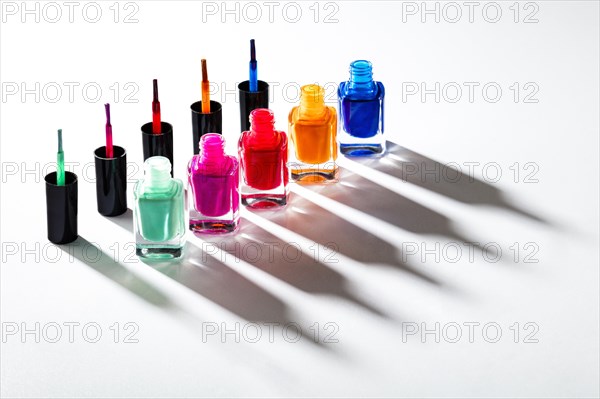 Colourful nail polish