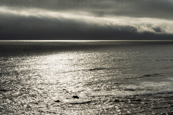 Dark clouds over the sea