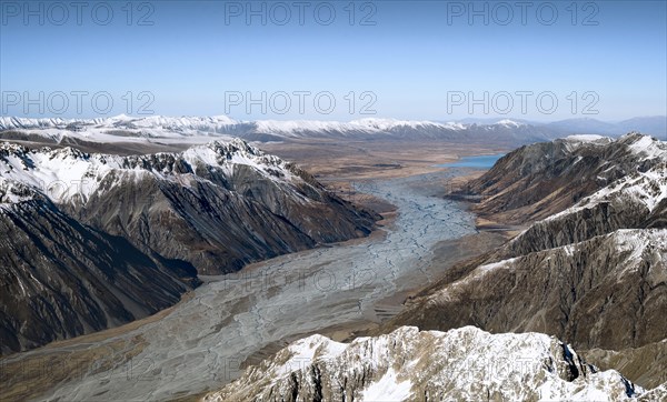 Valley with glacier river