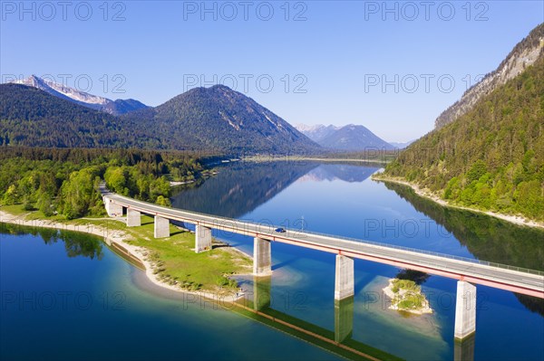 Panorama from the Sylvenstein lake