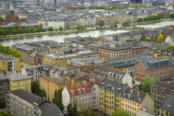 View of the city with typical houses