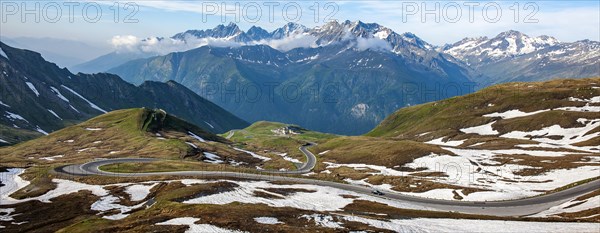 View from the Hochtor onto the Grossglockner High Alpine Road