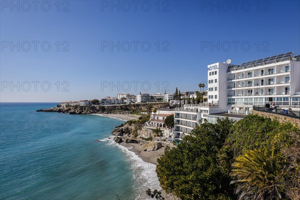 Playa Caletilla at the Balcon de Europa in the resort of Nerja