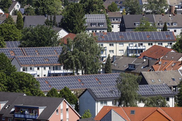 Multi-family houses with solar roofs