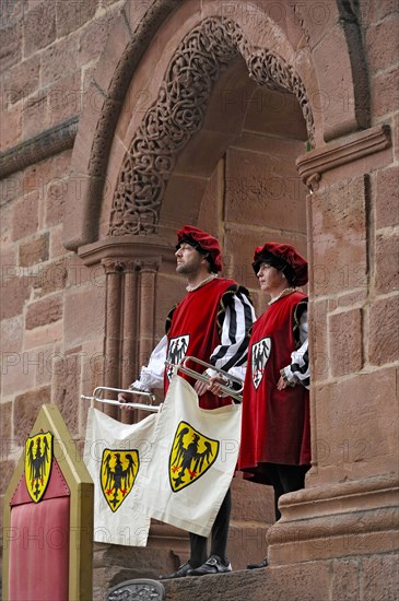 Herald trumpets in the play The Imperial Diet of 1180