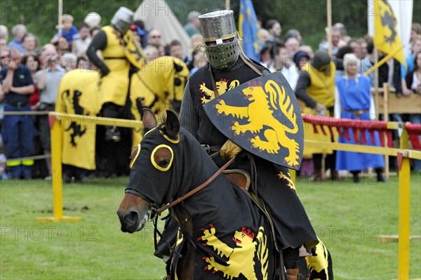 Knights on horseback