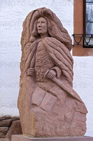 Monument to Johann Jakob Christoph von Grimmelshausen made of sandstone