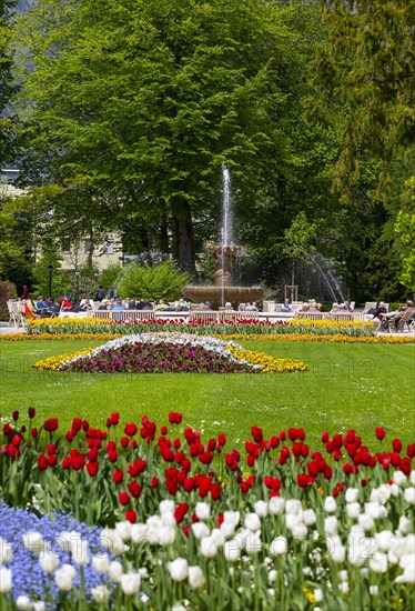 Alps Solespringbrunnen in the spa gardens Bad Reichenhall