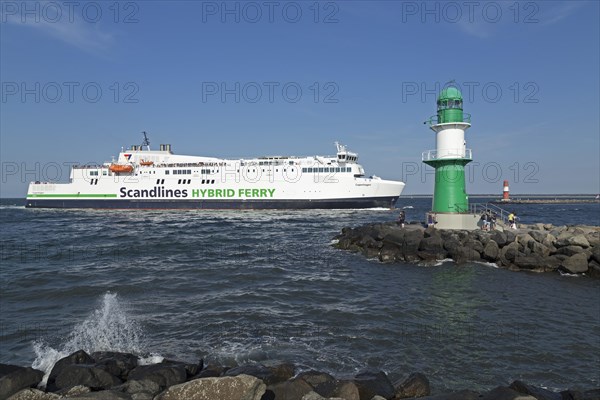 Arriving hybrid ferry