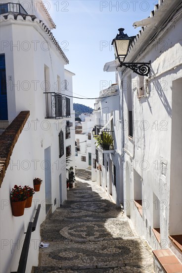 Picturesque alleys in the white mountain village of Frigiliana