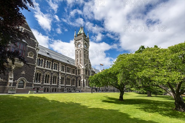 Old neo-gothic main building with bell tower