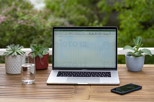 Home office with laptop