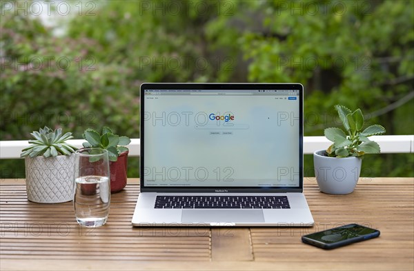 Home office with laptop