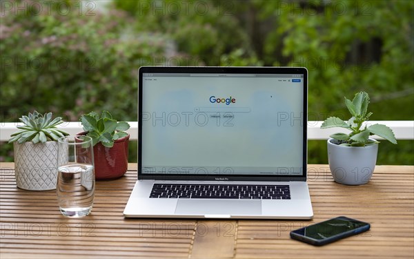 Home office with laptop