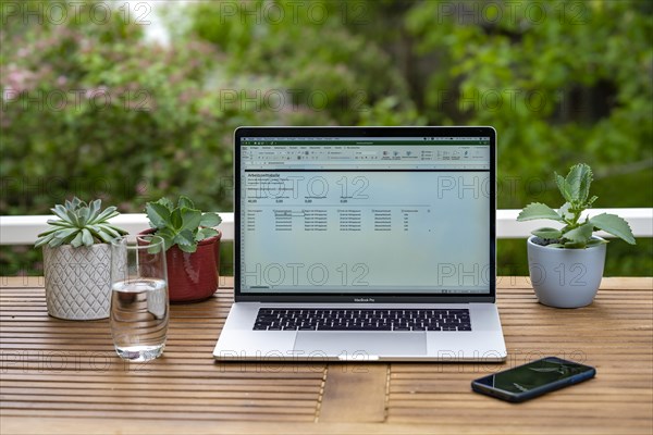 Home office with laptop