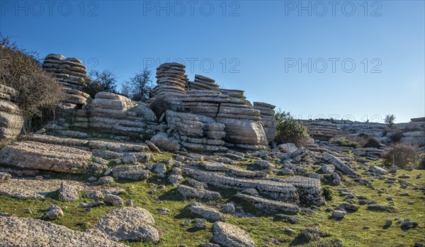 Rock formations of limestone