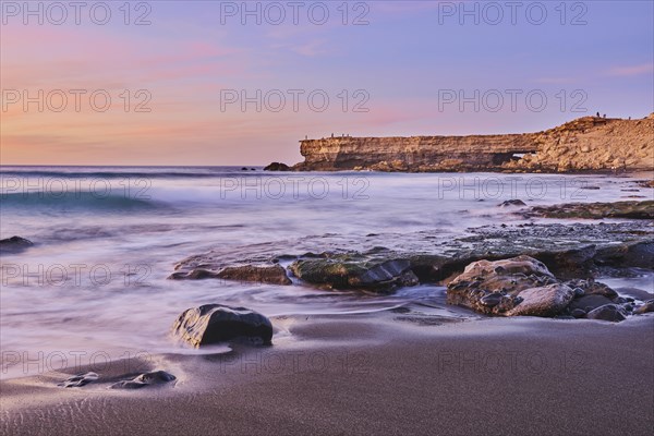 Viewpoint Mirador La Pared on the beach Playa de la Pared at sunset