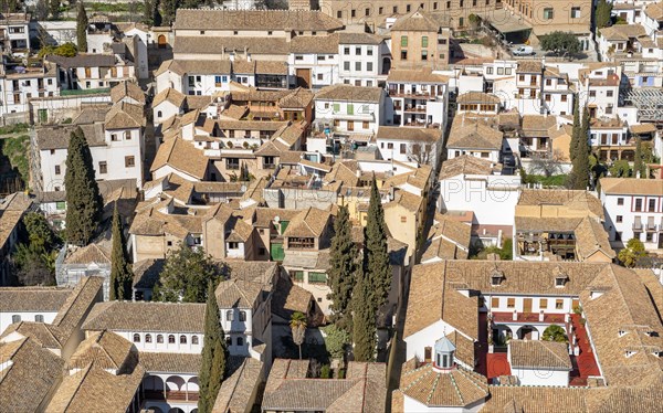 View from the Alhambra to Albayzin