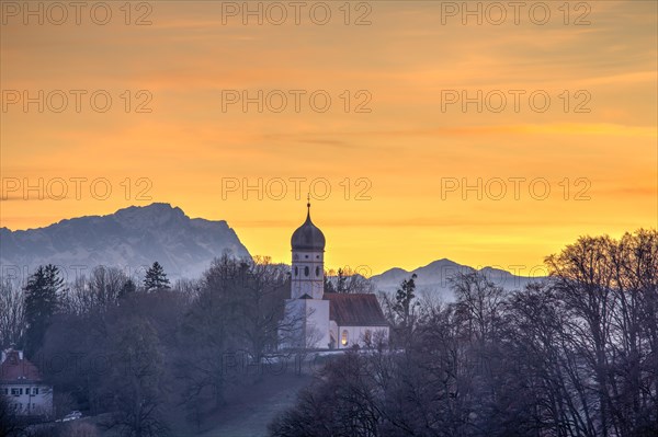 Church St. Johann Baptist at sunset