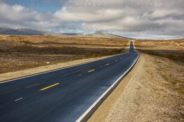 Lonely road to the North Cape