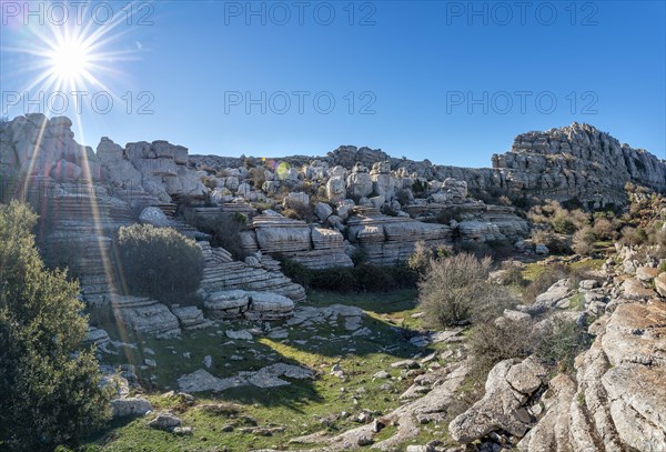 Rock formations of limestone