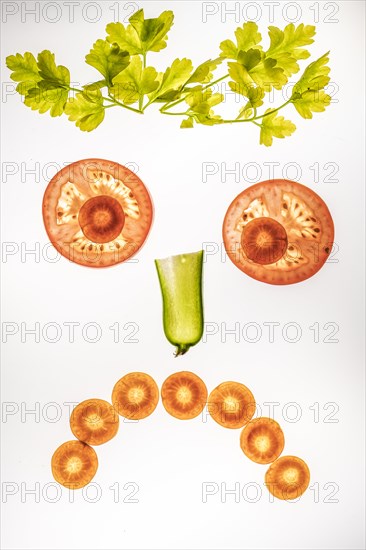 Sad face of vegetables