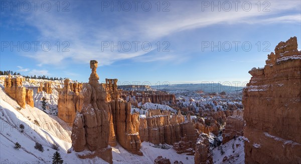 Rock formation Thors Hammer at sunrise