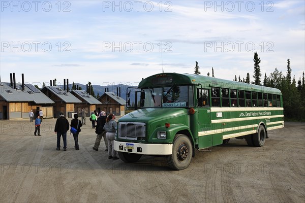 Green Shuttle Bus in Denali National Park