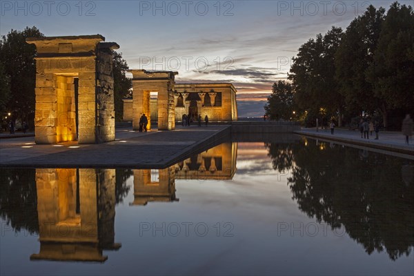 Temple of Debod at dusk